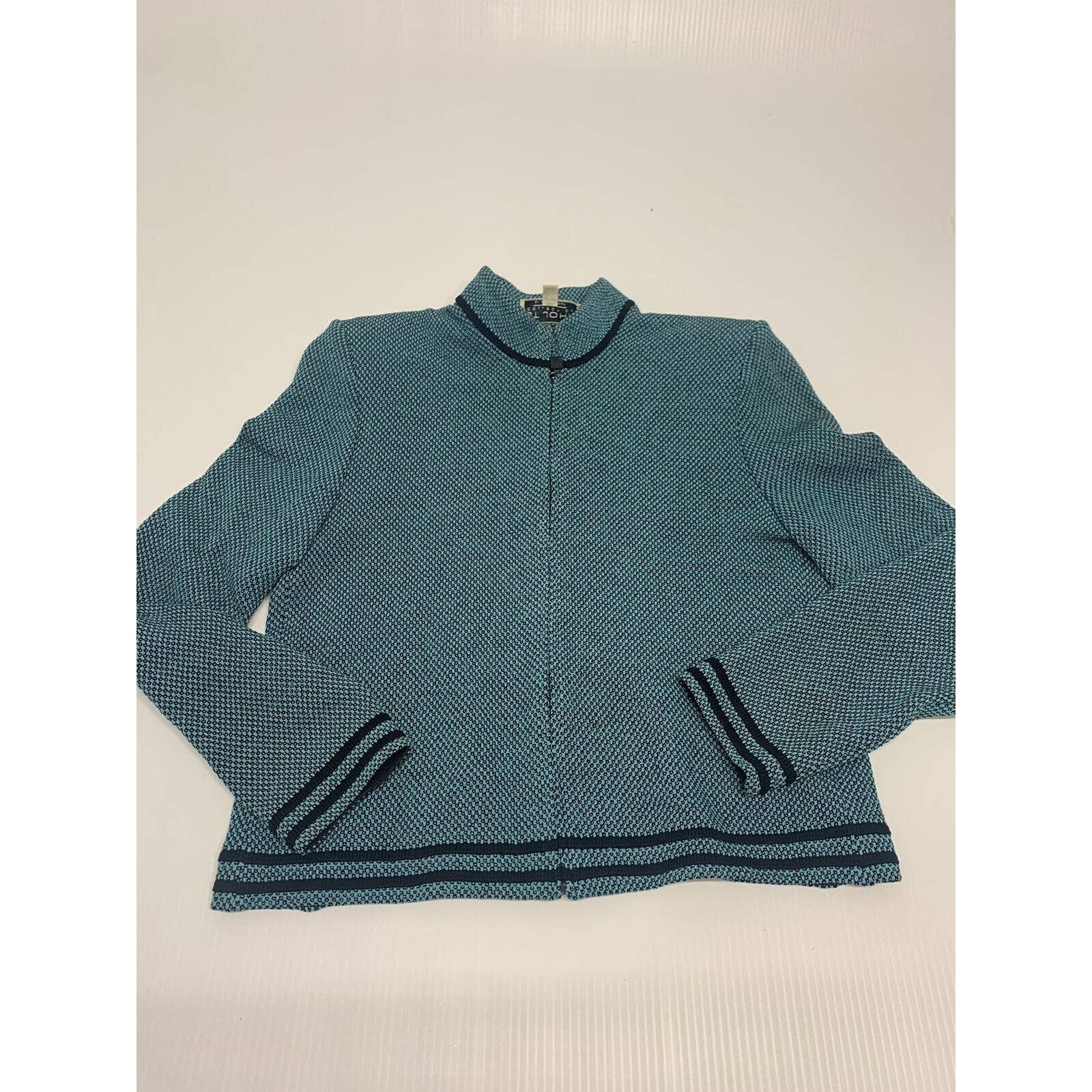 St. John Blazer Jacket Blue 12 Women's A57